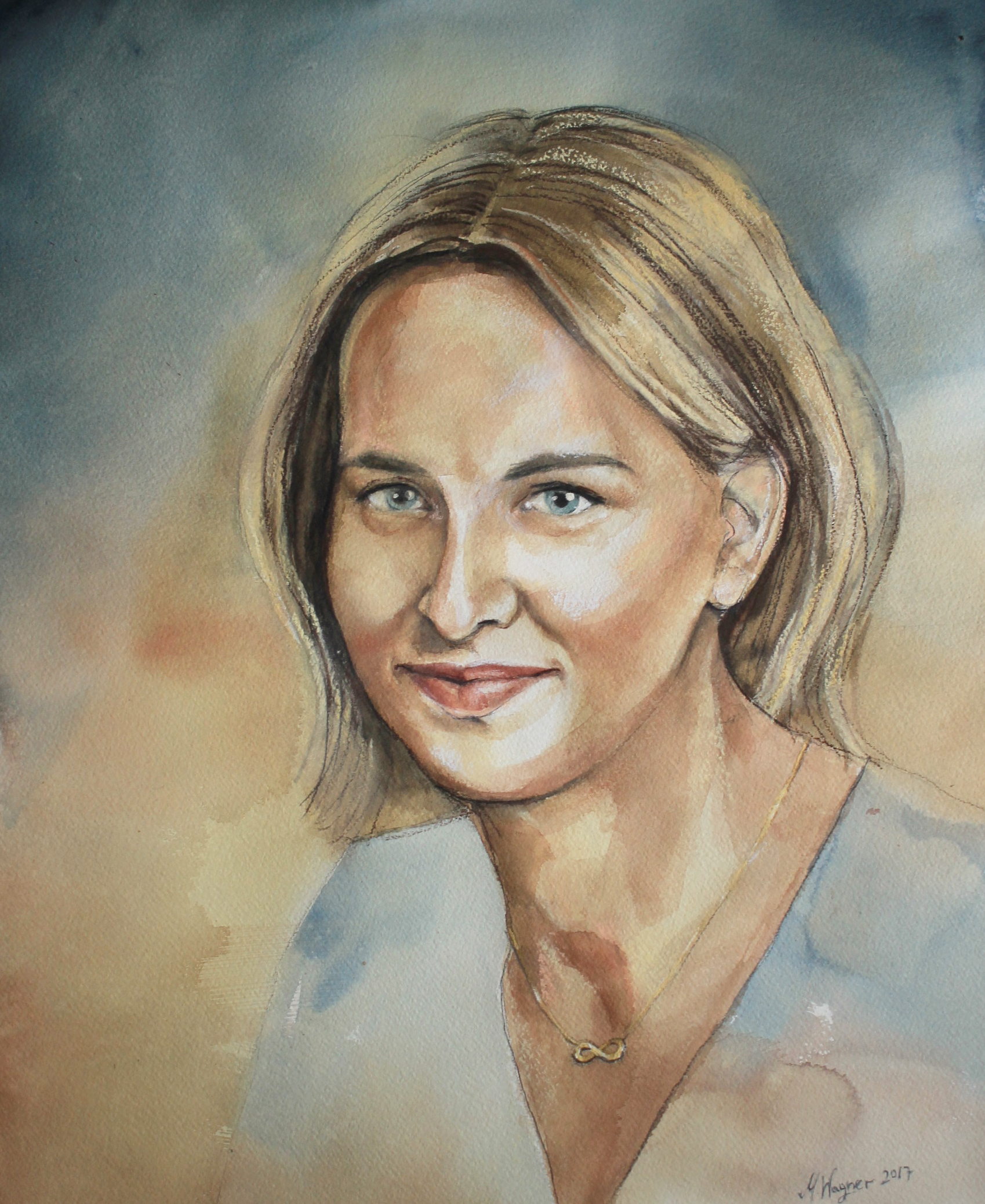 Ania (Akwarela z kredką, 40 x 50 cm) Ania (Akwarela z kredką, 40 x 50 cm)