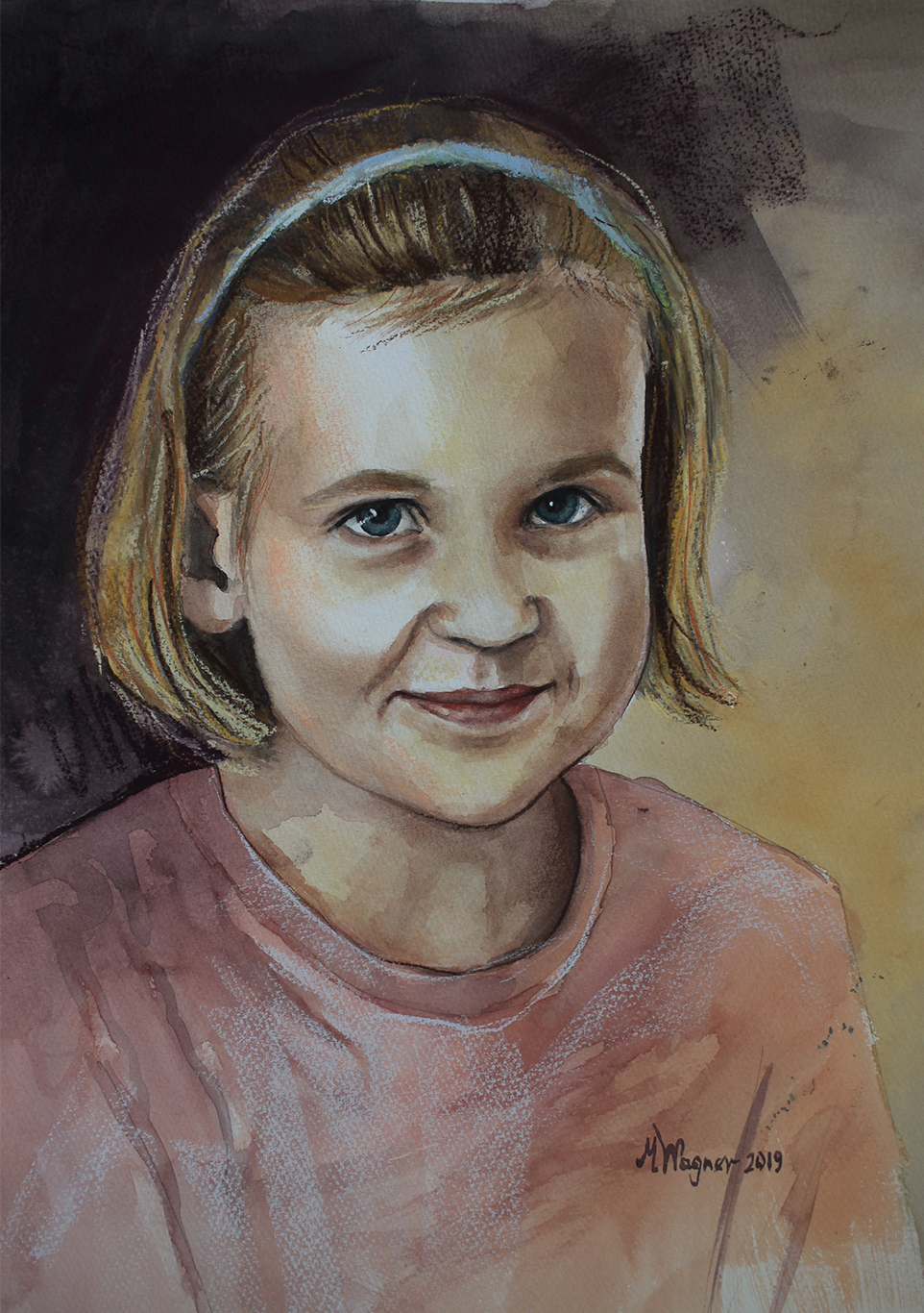 Marta (Akwarela z kredką) portret Marty (akwarela z kredką)
