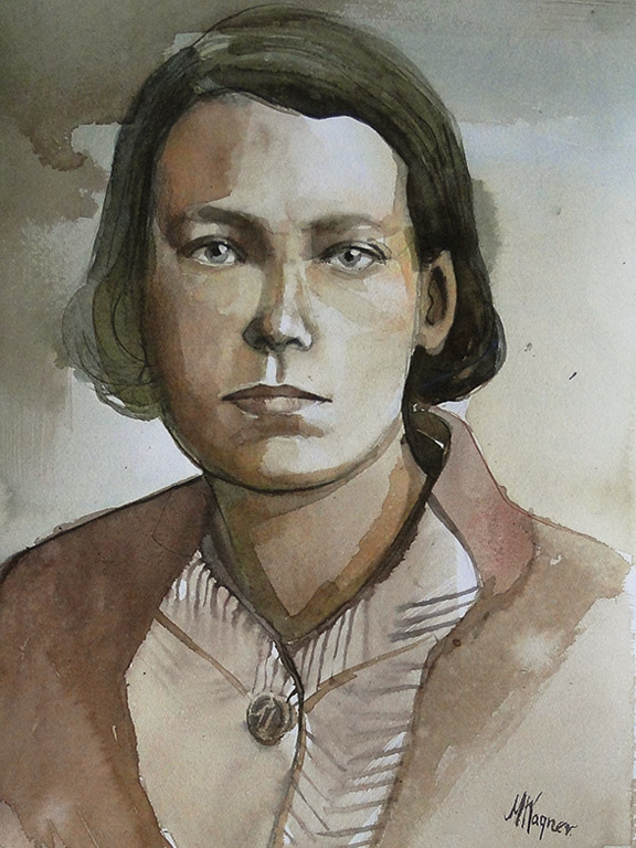 Ona (Akwarela z kredką - 40 x 53 cm) Aniela (akwarela z kredką)